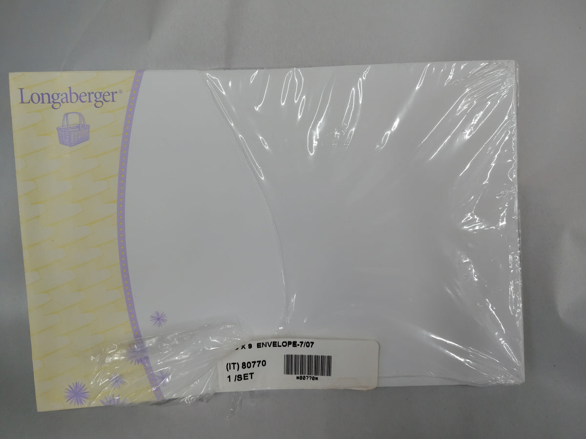 Longaberger six 6x9 envelopes