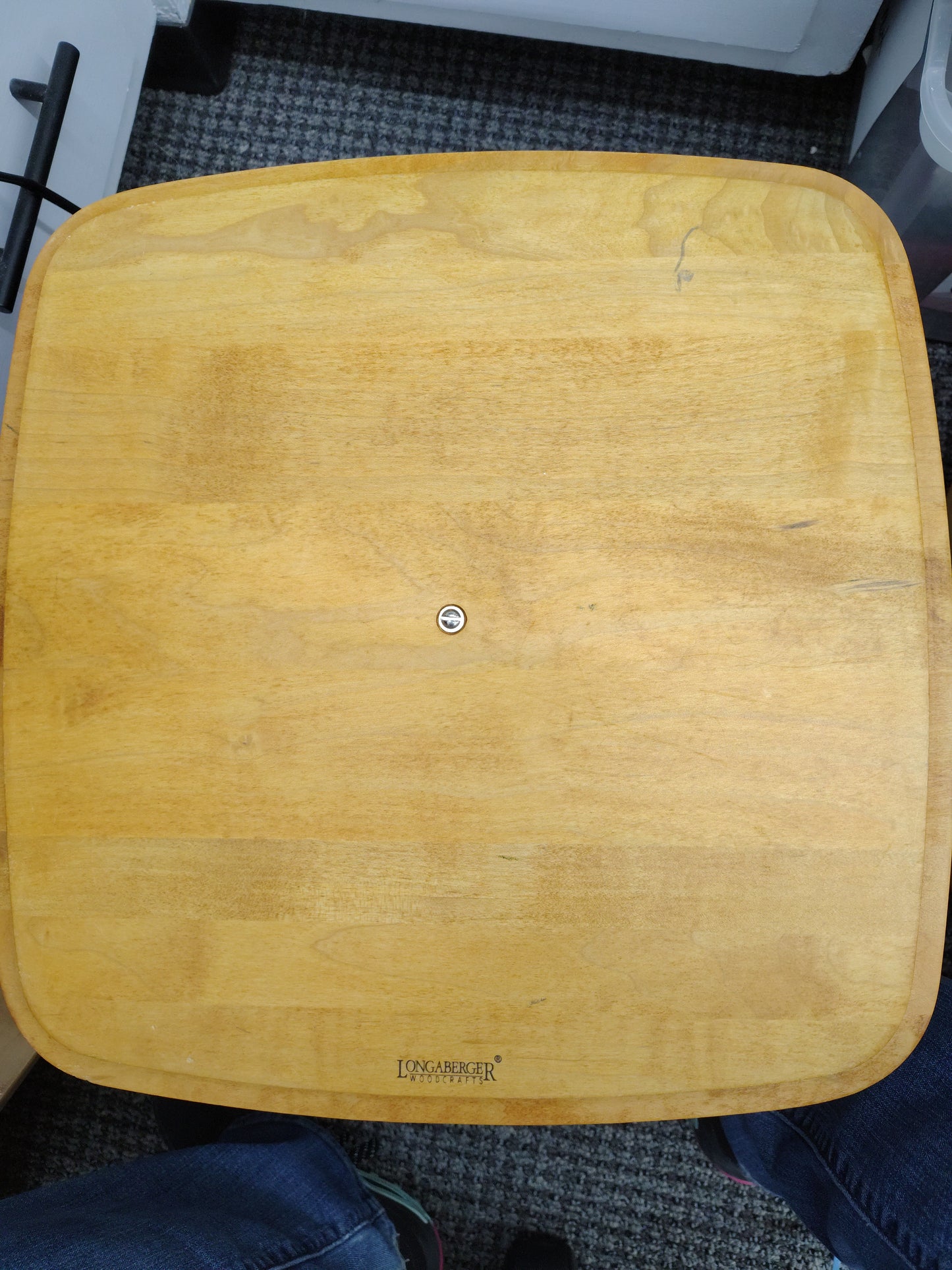 Longaberger Holiday 15.5"x15.5" red knob lid