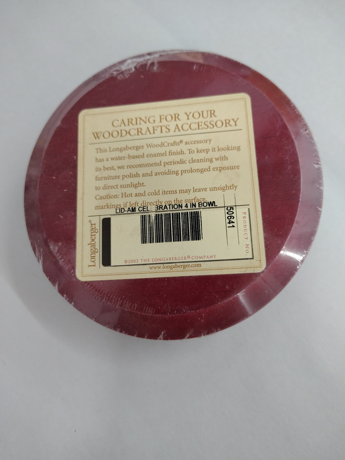 Longaberger Am Celebration 4" bowl lid