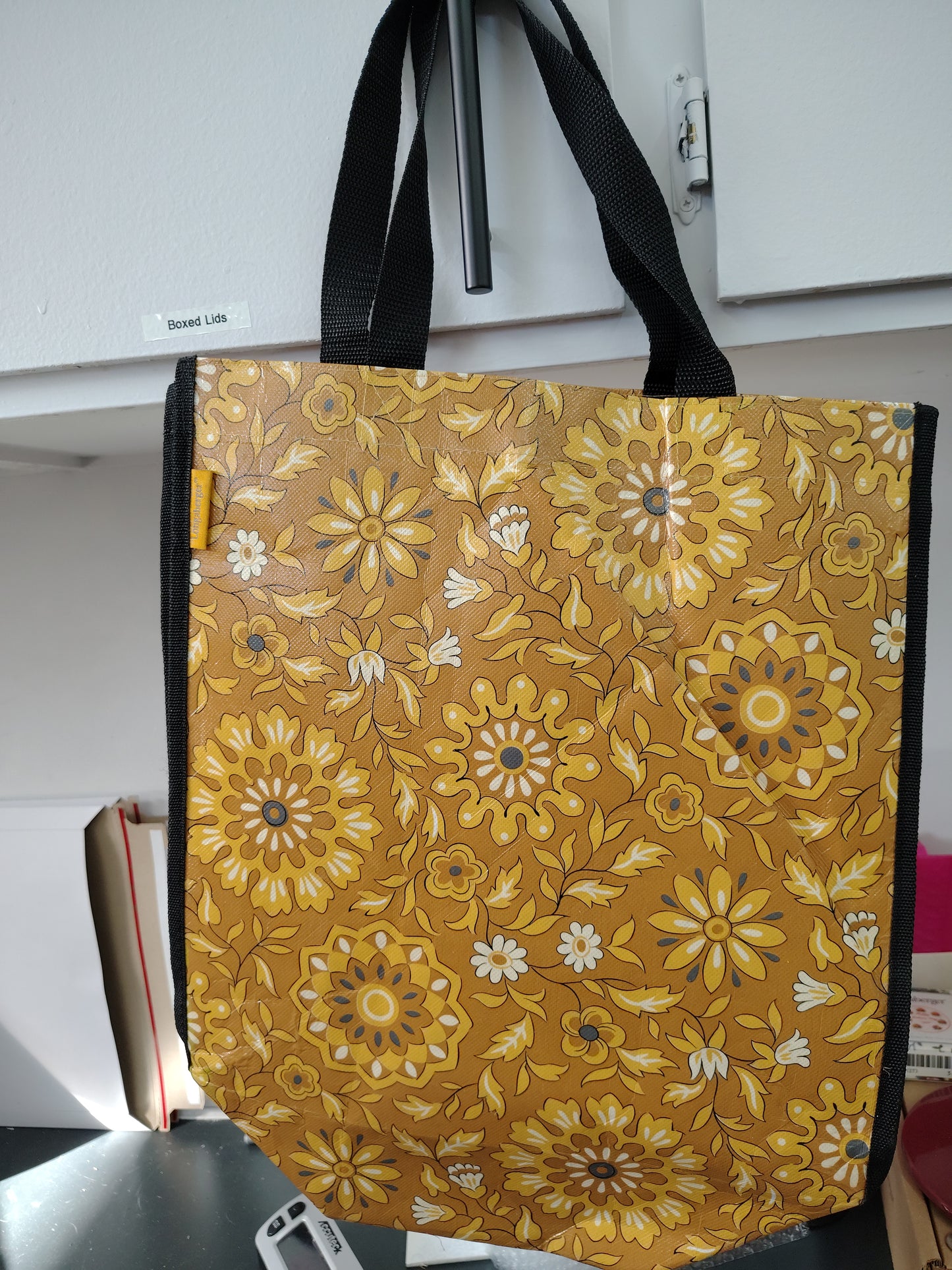 Longaberger large grocery tote in Golden Fields