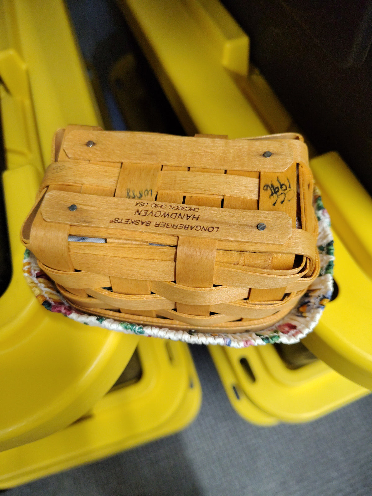 Longaberger Business card basket with liner and protector