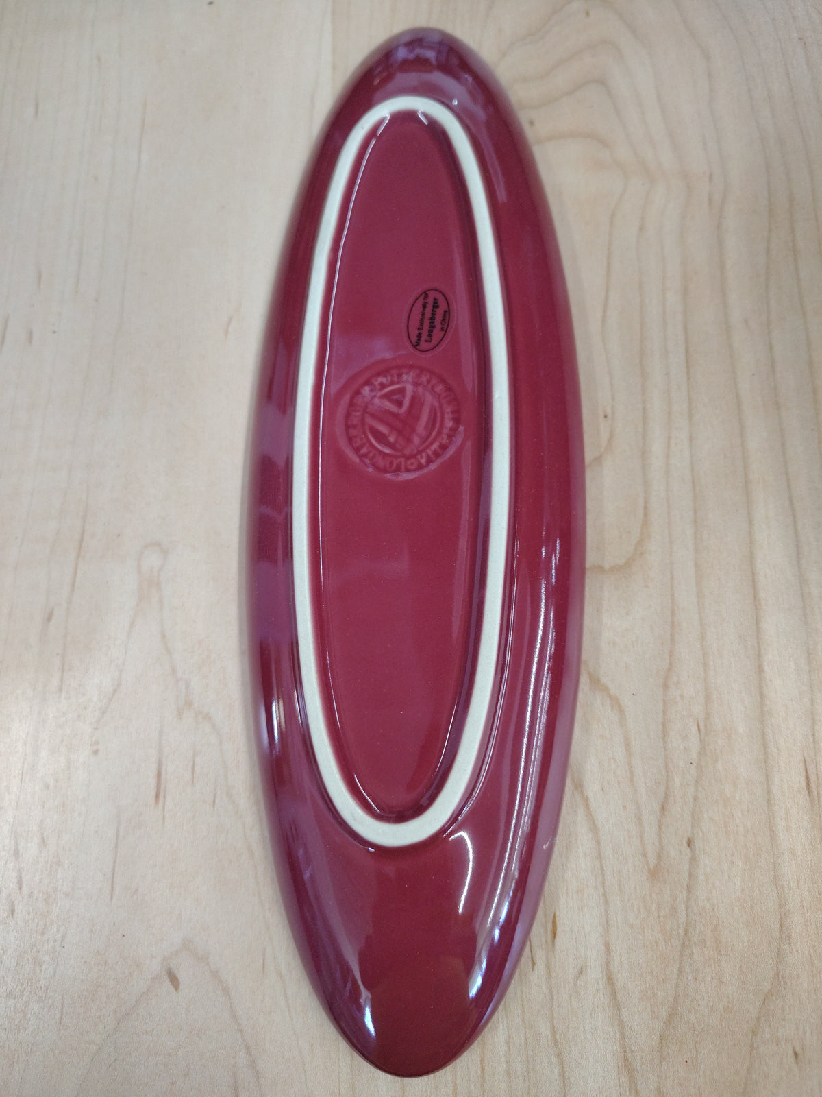 Longaberger long oval tray in paprika