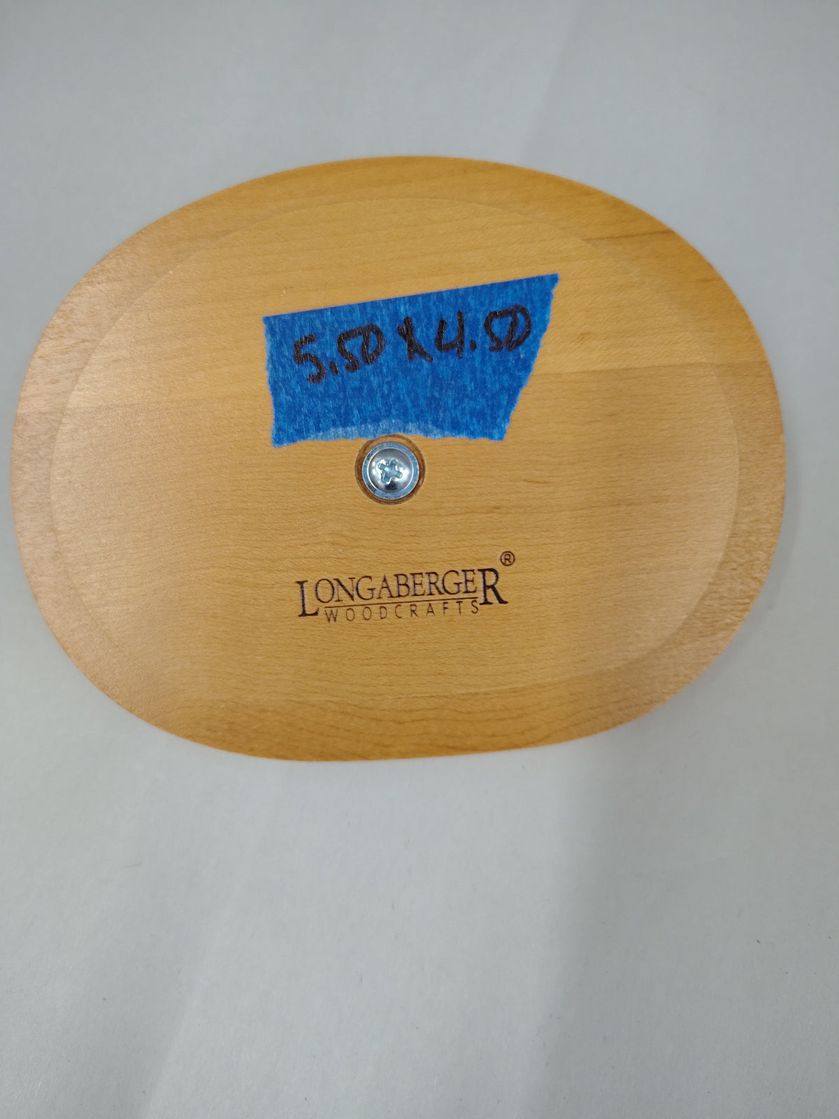 Longaberger 5.5x4.5 oval lid