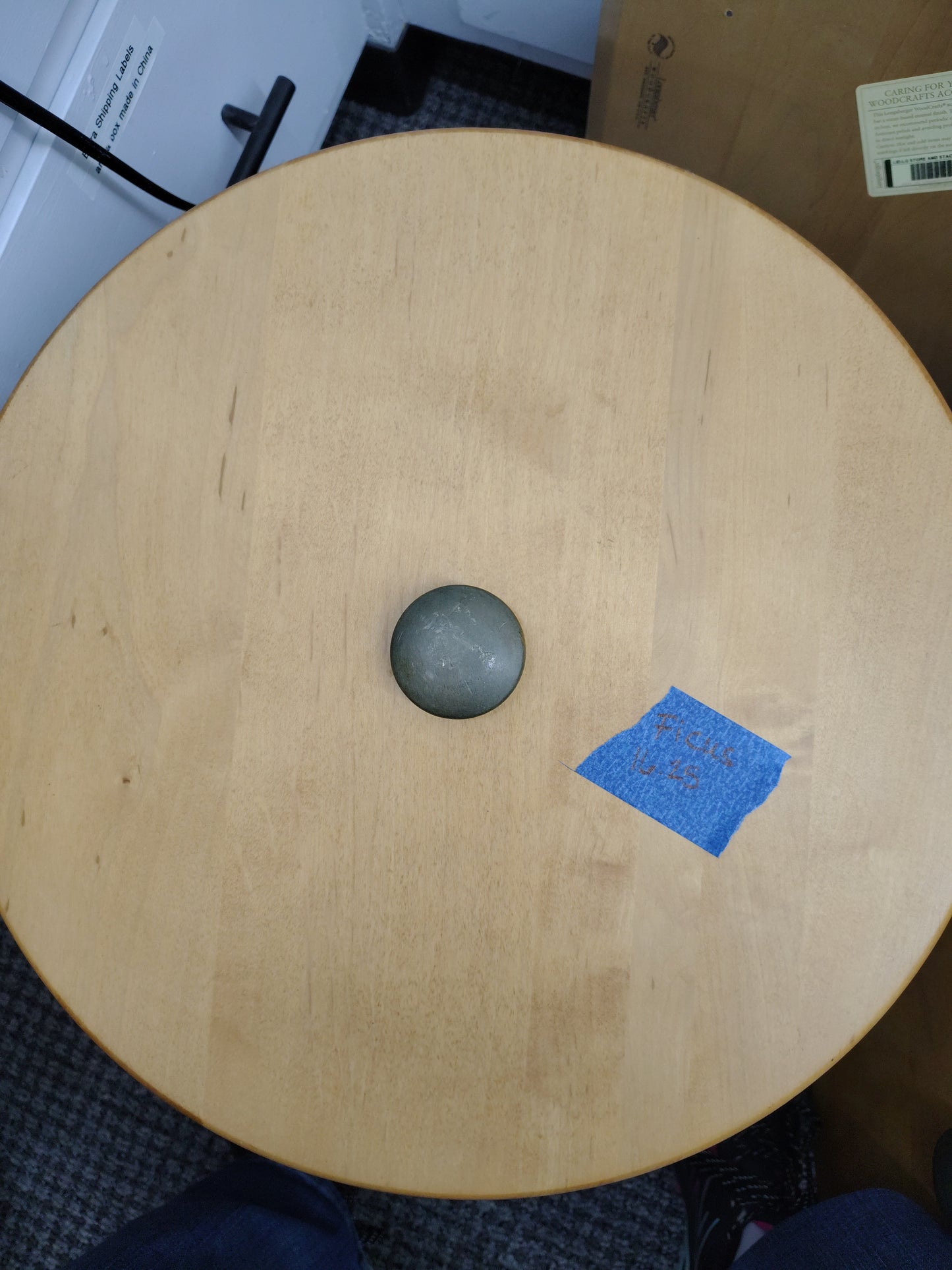 Longaberger Ficus 16.25" grn knob lid