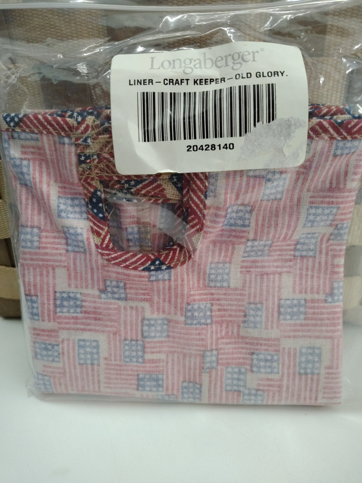Longaberger craft keeper liner in Old Glory