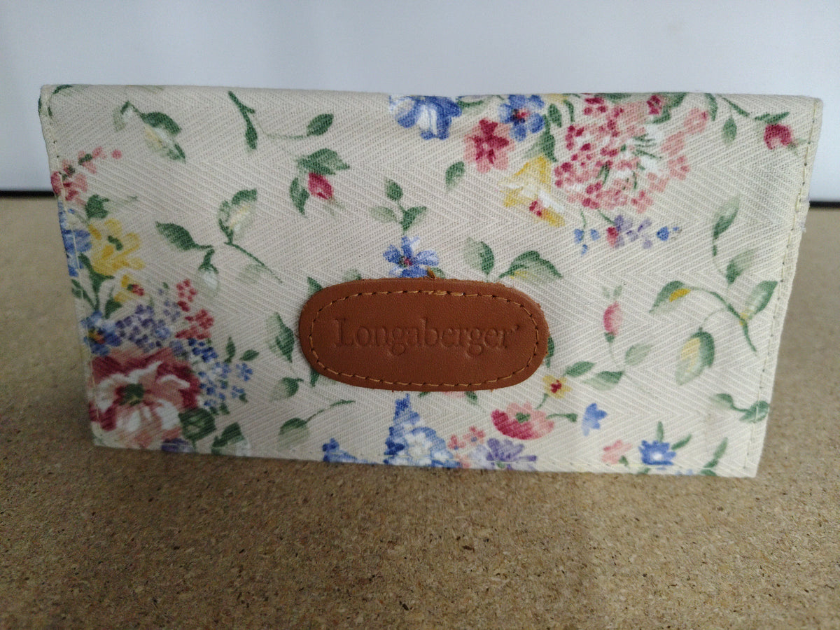 Longaberger checkbook cover in Spring Floral