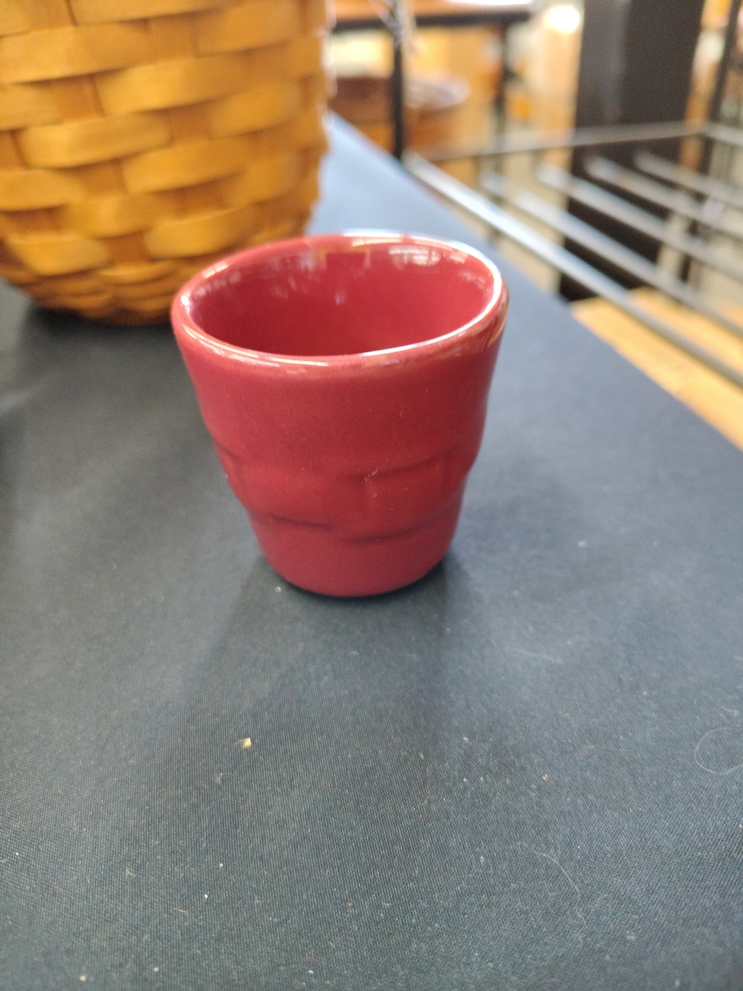 Longaberger toothpick holder in paprika