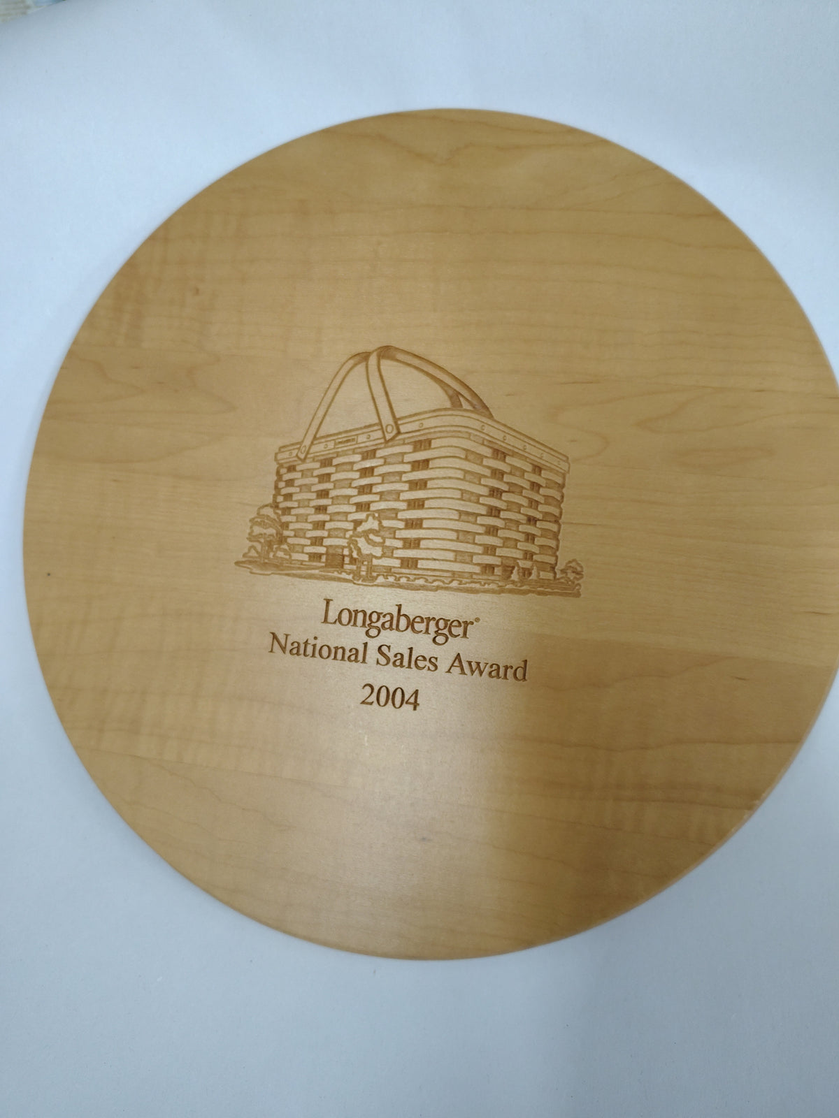Longaberger 2004 National Sales Leader lid