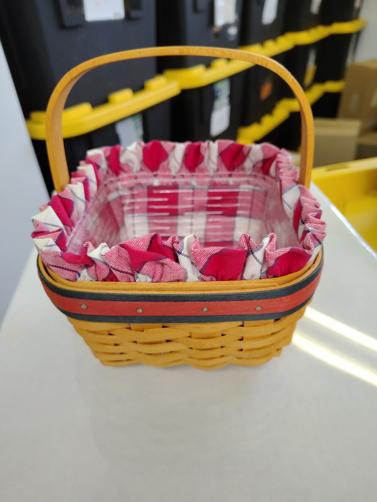 Longaberger Strawberry basket with liner and protector