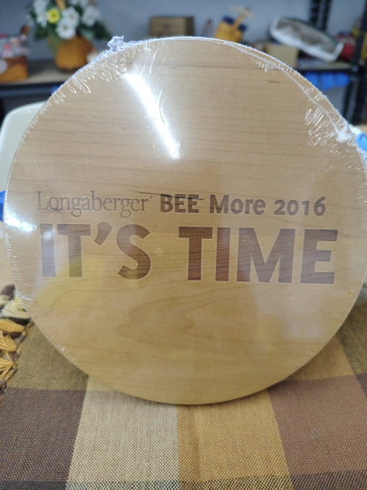 Longaberger Bee More 2016 It's Time Lid