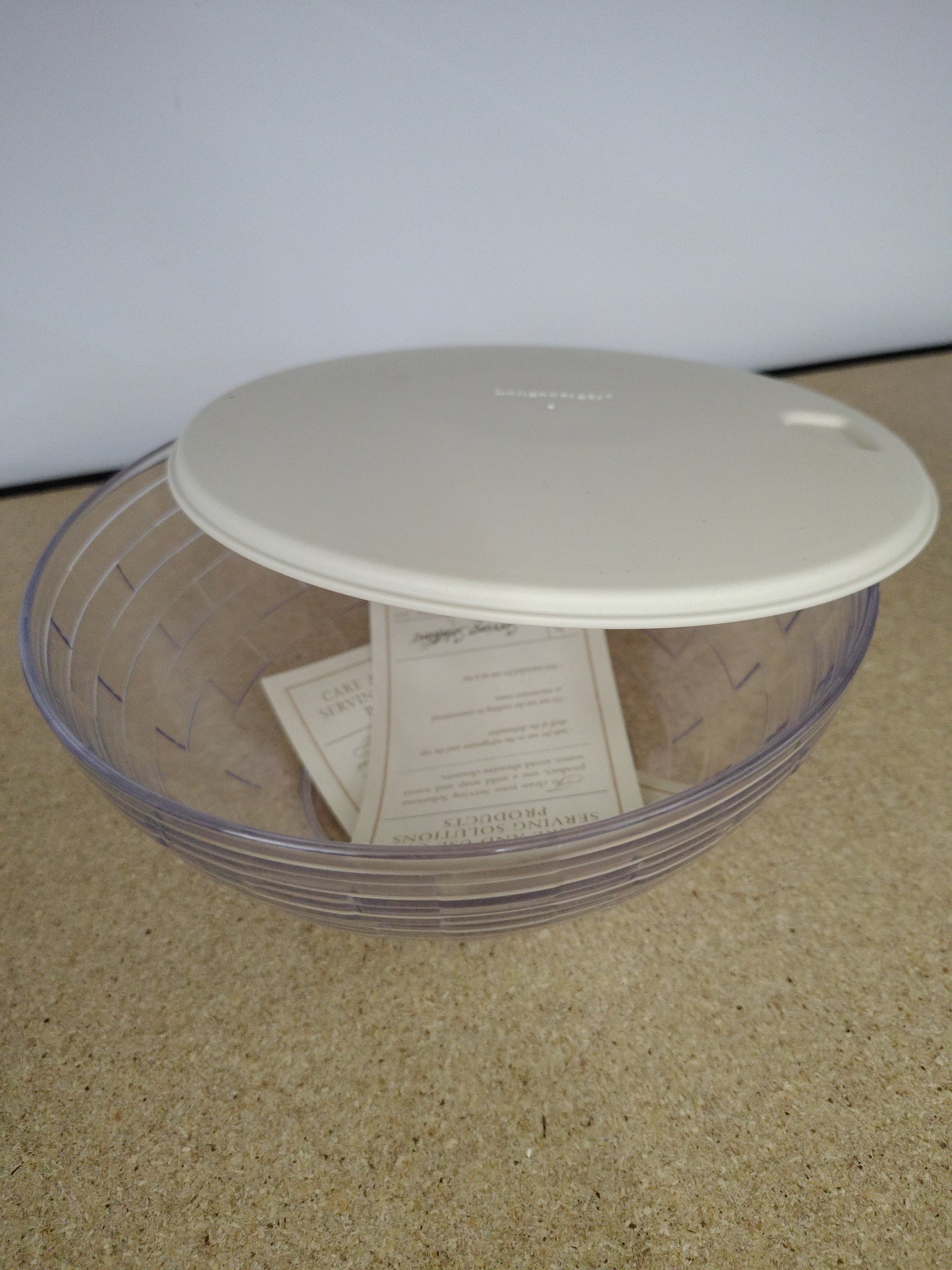 40339 Longaberger Hard 8" serving Sol bowl protector with lid