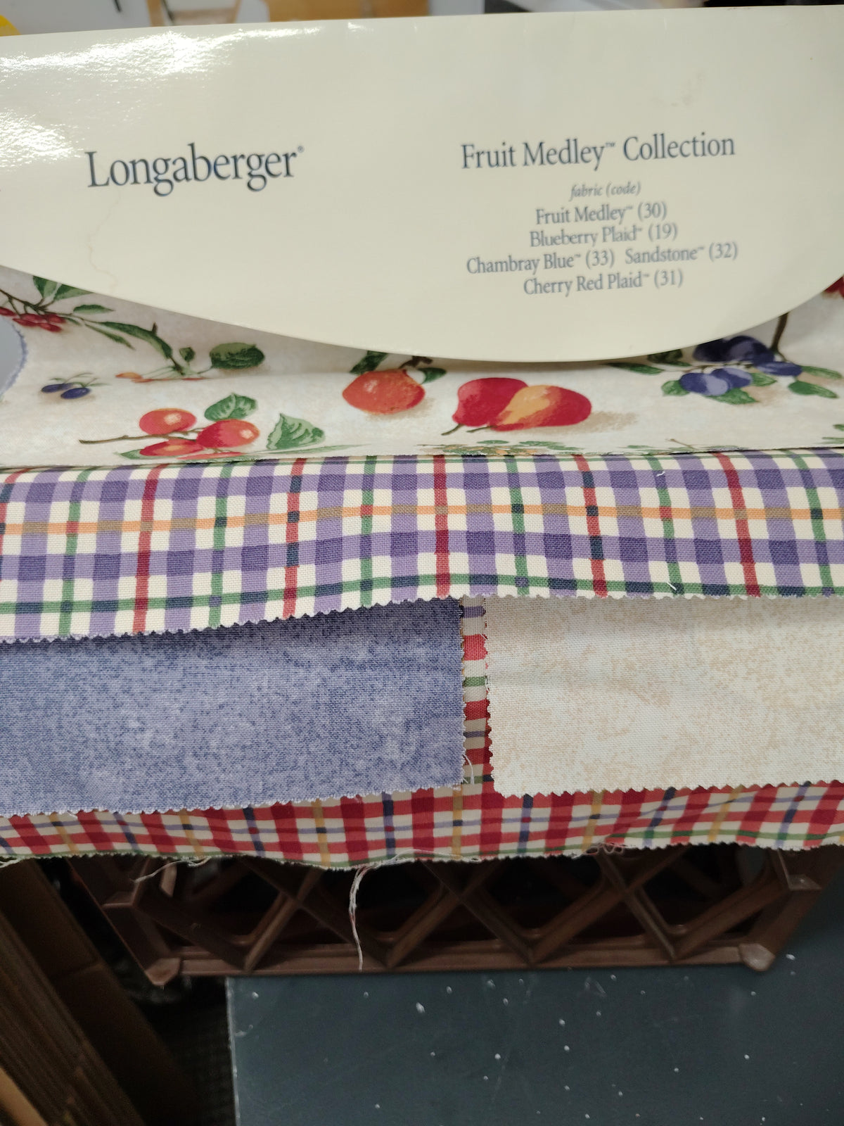 Longaberger Fruit Medley fabric samples