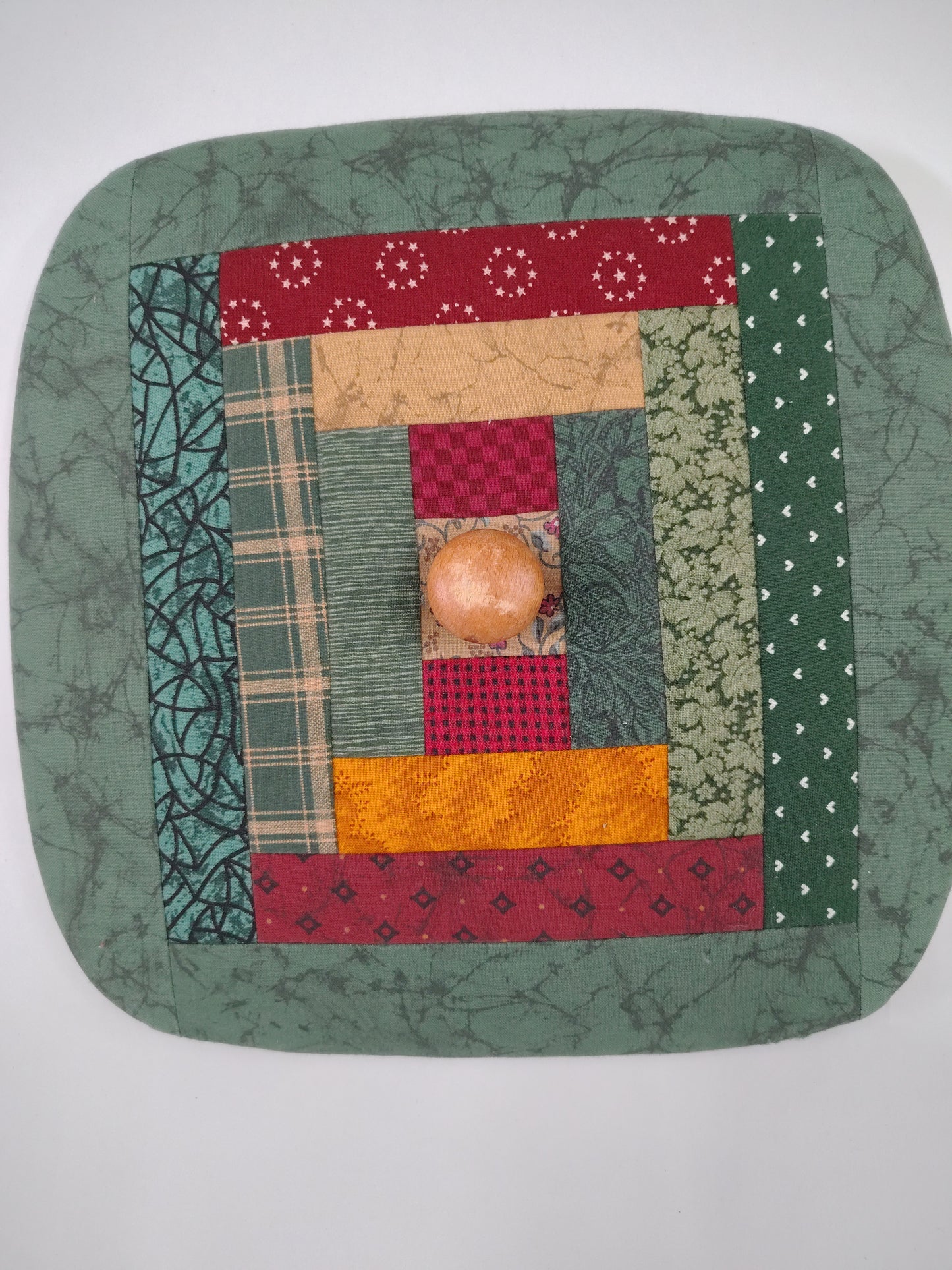Longaberger Grn fabric Bayberry lid