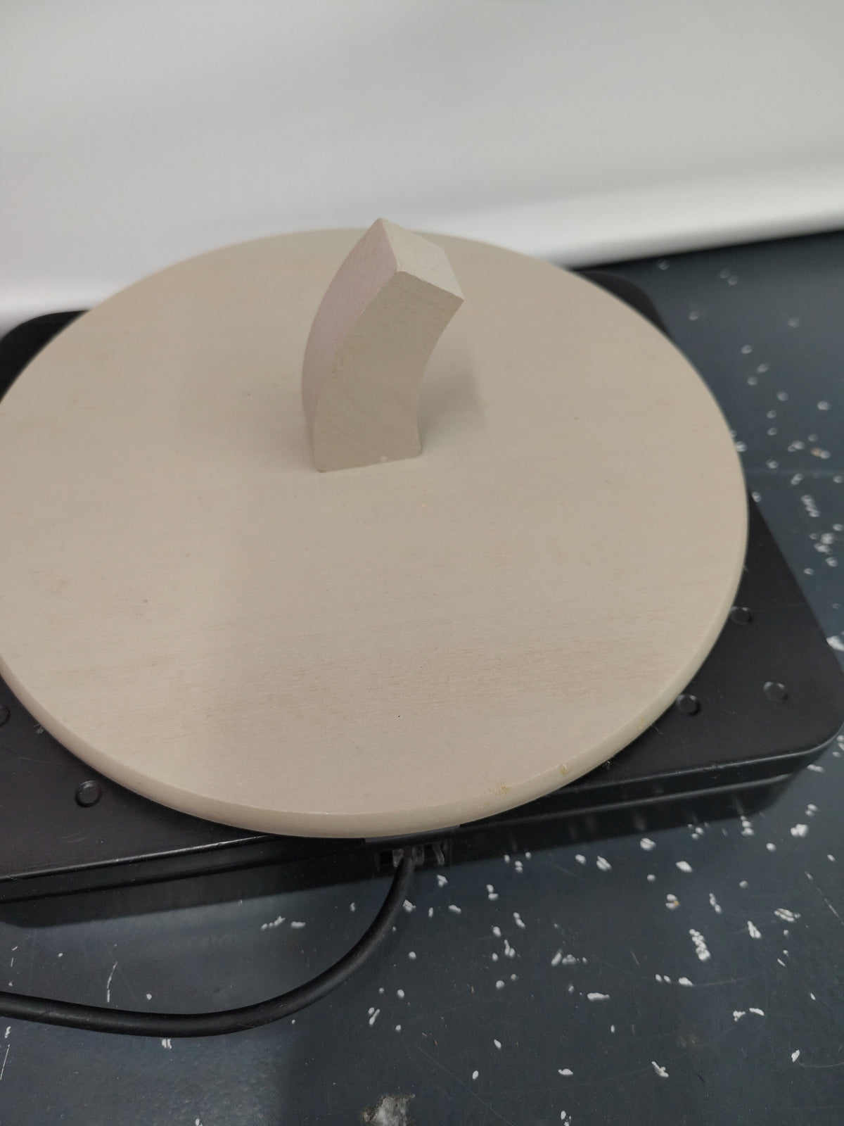 Longaberger 7" gray/tan pumpkin lid