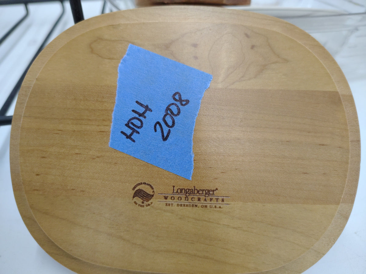 Longaberger 2008 Horizon of Hope lid with brown, leather