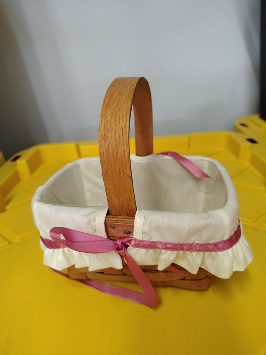 Longaberger Mother's Day (tea) basket with liner and protector