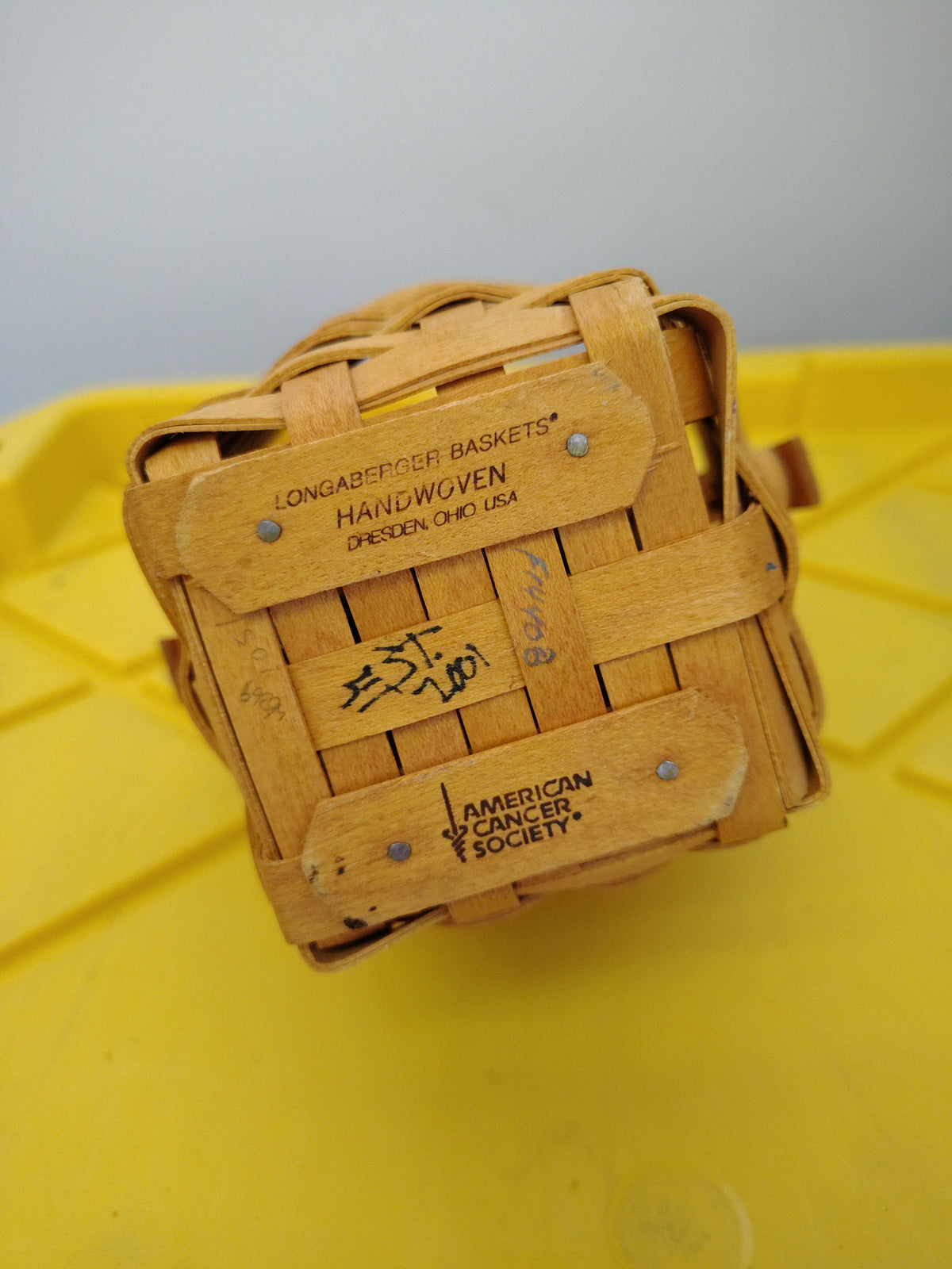 Longaberger Horizon of Hope 2001 basket with bear