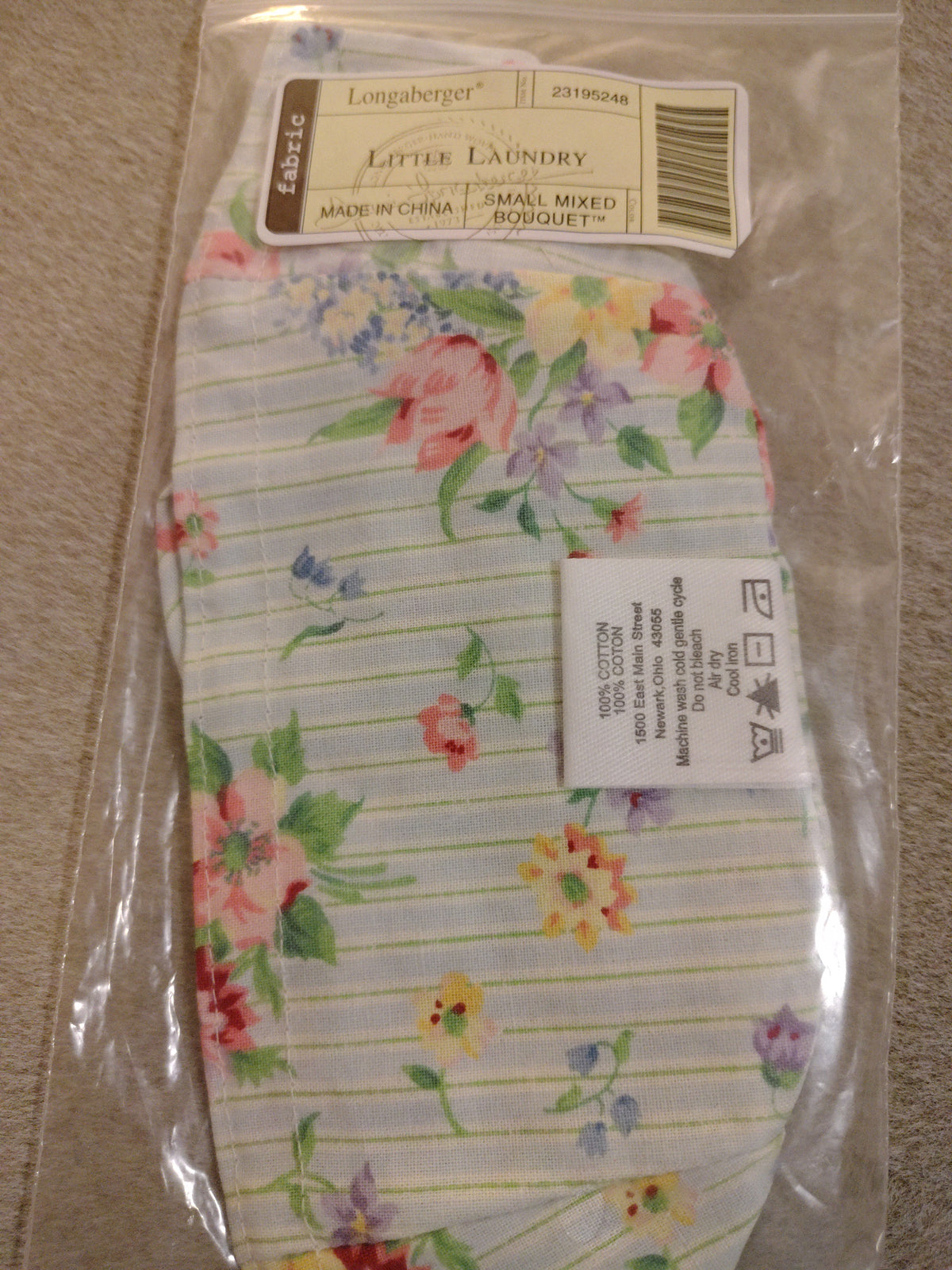 Longaberger Little Laundry liner in Small Mixed Bouquet