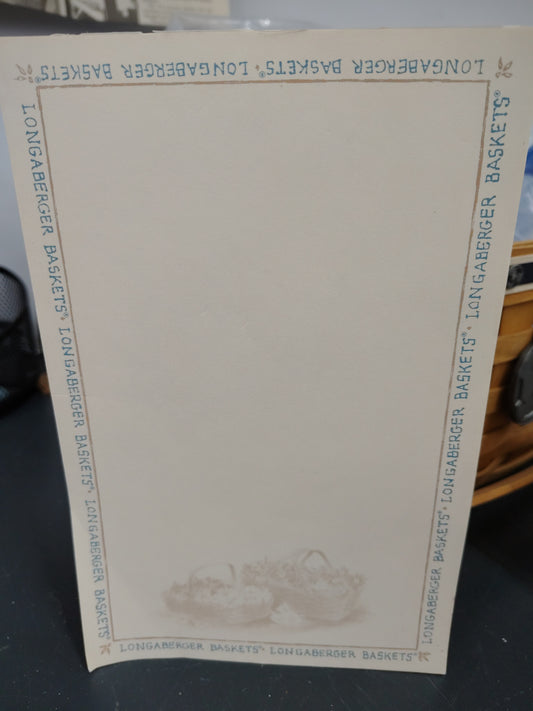 Longaberger 2 basket 5.5x8.5 notepad