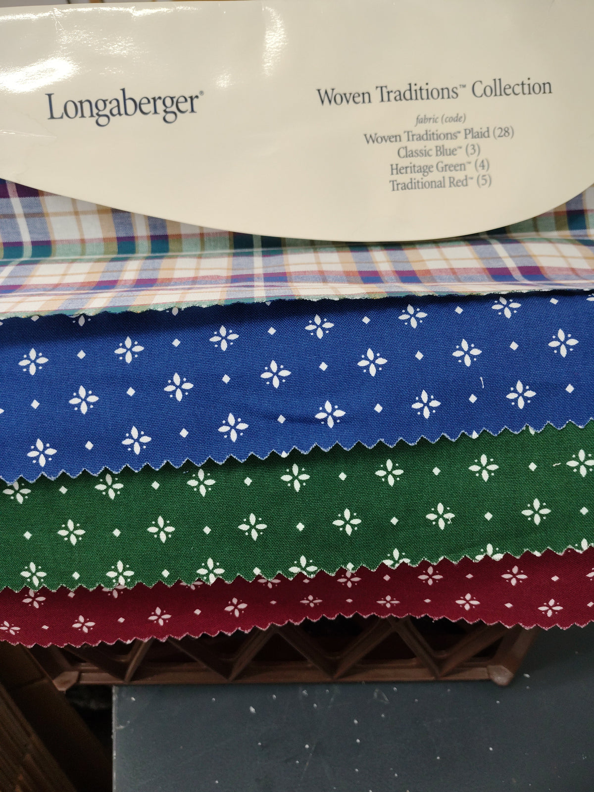 Longaberger Woven Traditions fabric samples