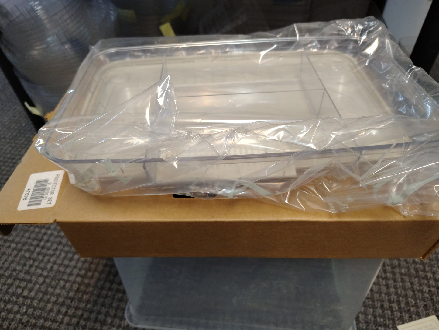 #47598 Longaberger Small divided serving tray hard lidded protector