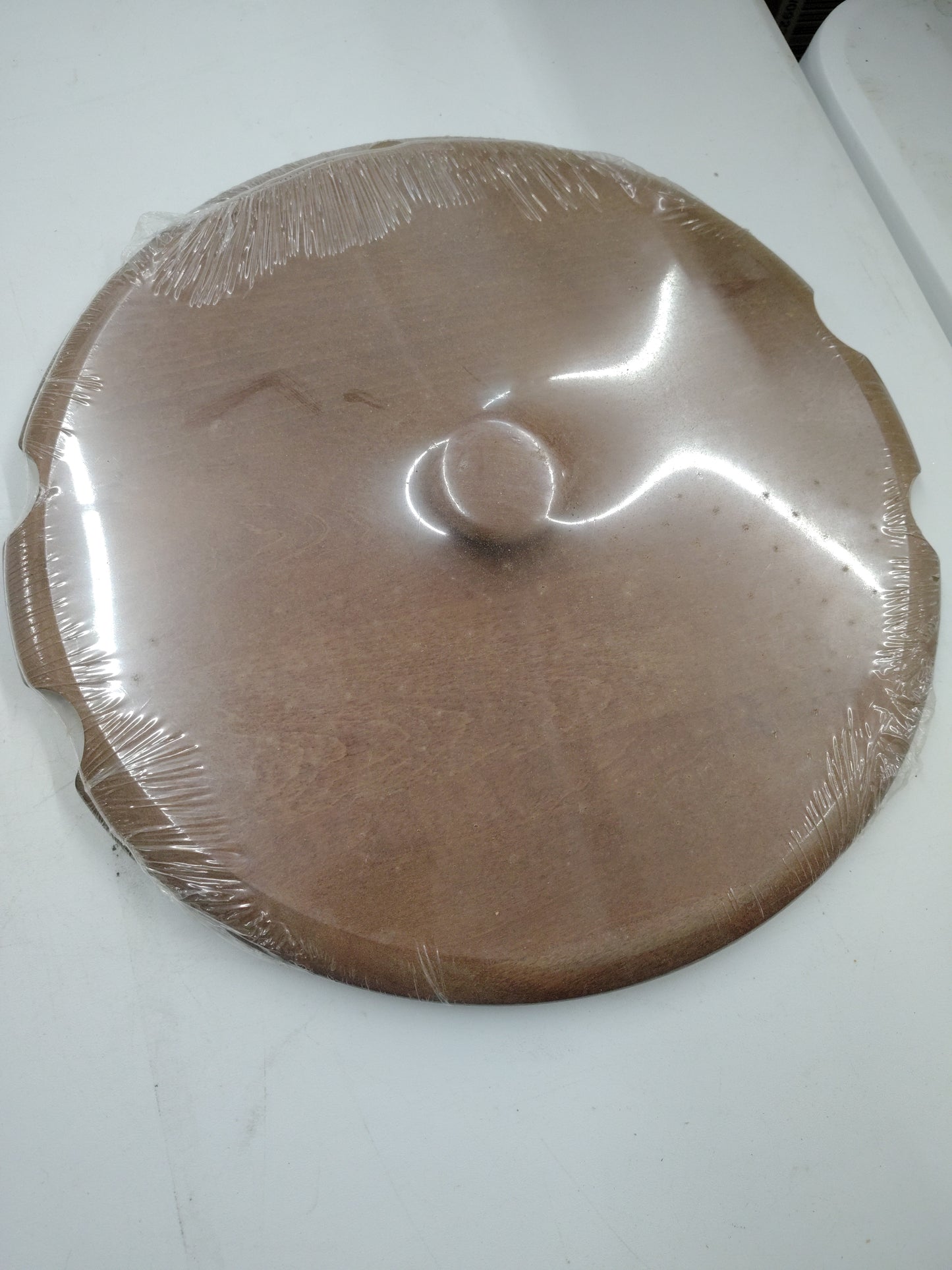 Longaberger 12” American work lid in rich brown