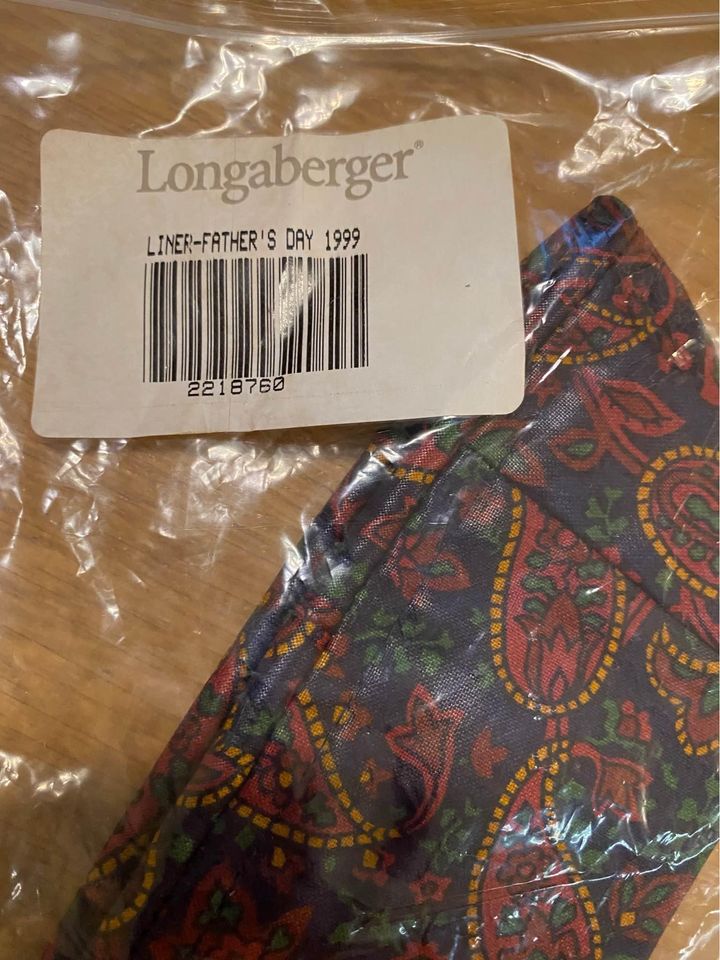 Longaberger 1999 fathers day Liner