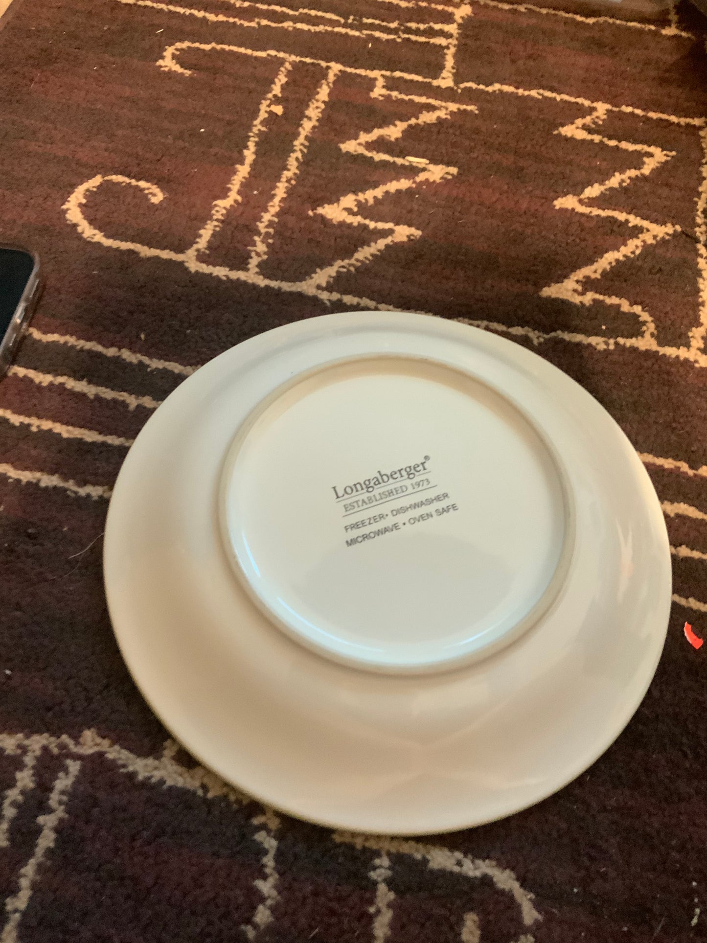 Longaberger falling leaves luncheon plate