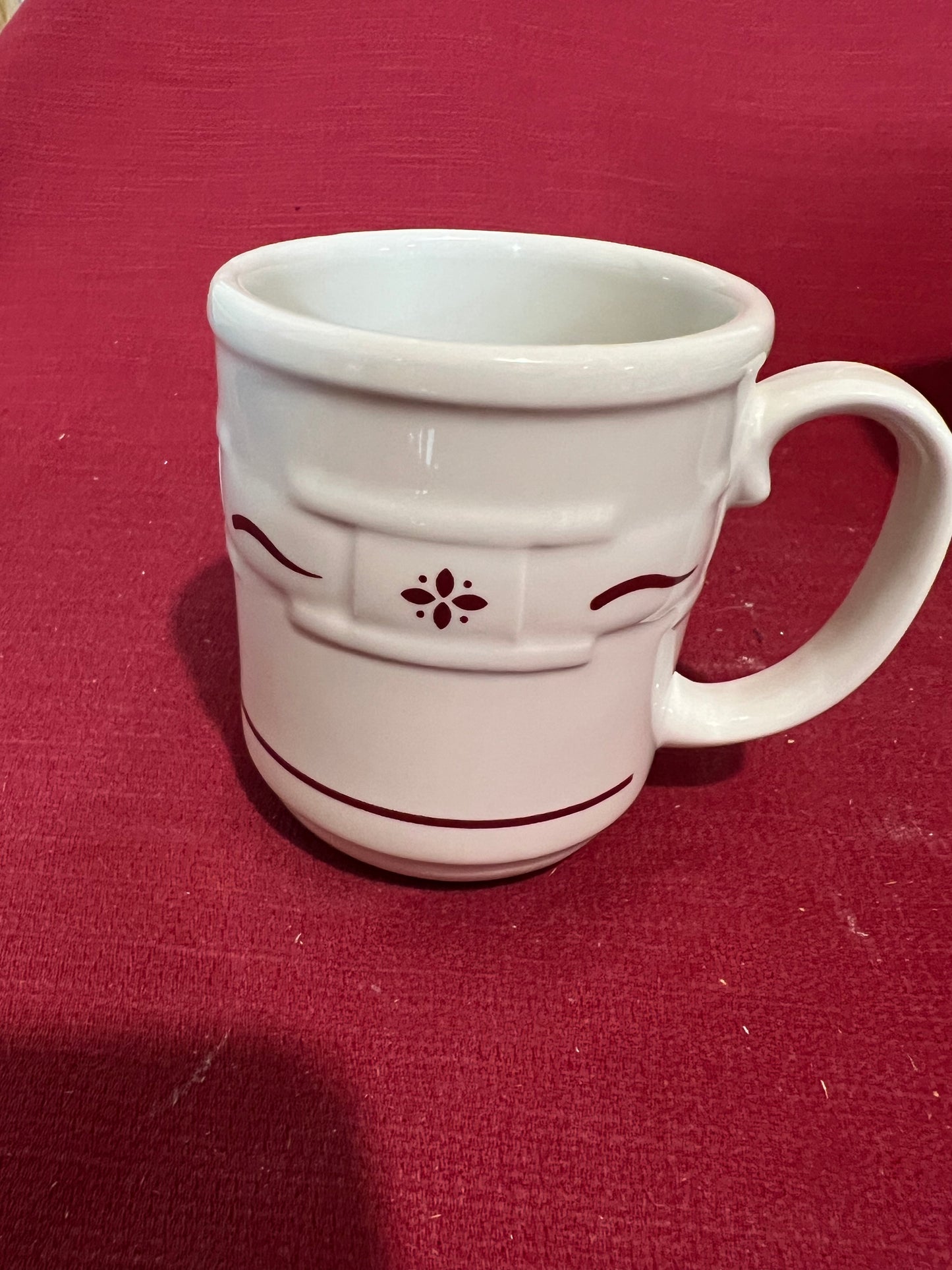 Longaberger traditional red mug