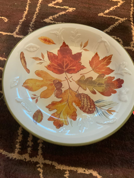 Longaberger falling leaves luncheon plate
