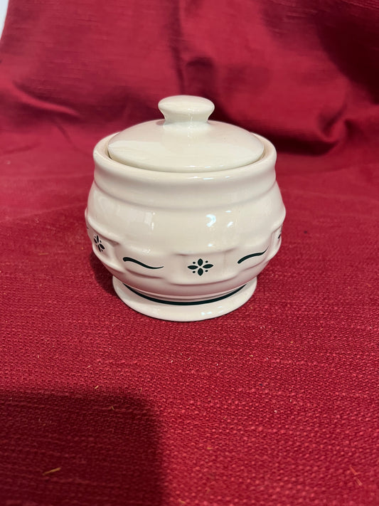 Longaberger Sugar Bowl in Heritage Green