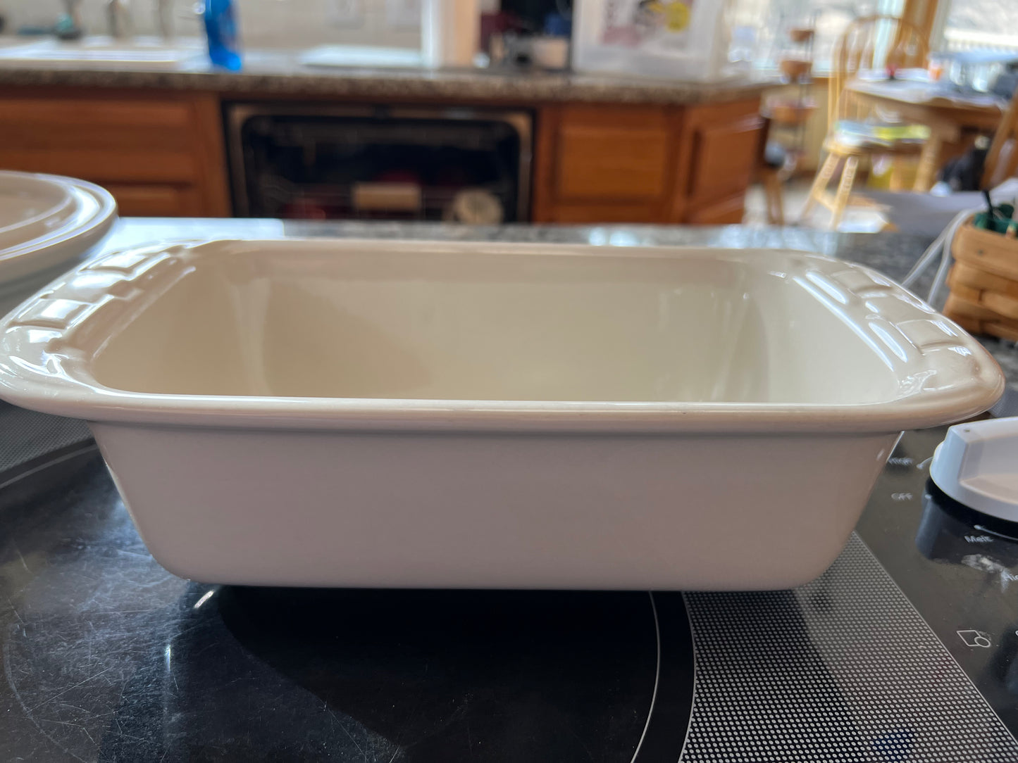 Longaberger Large loaf dish in ivory