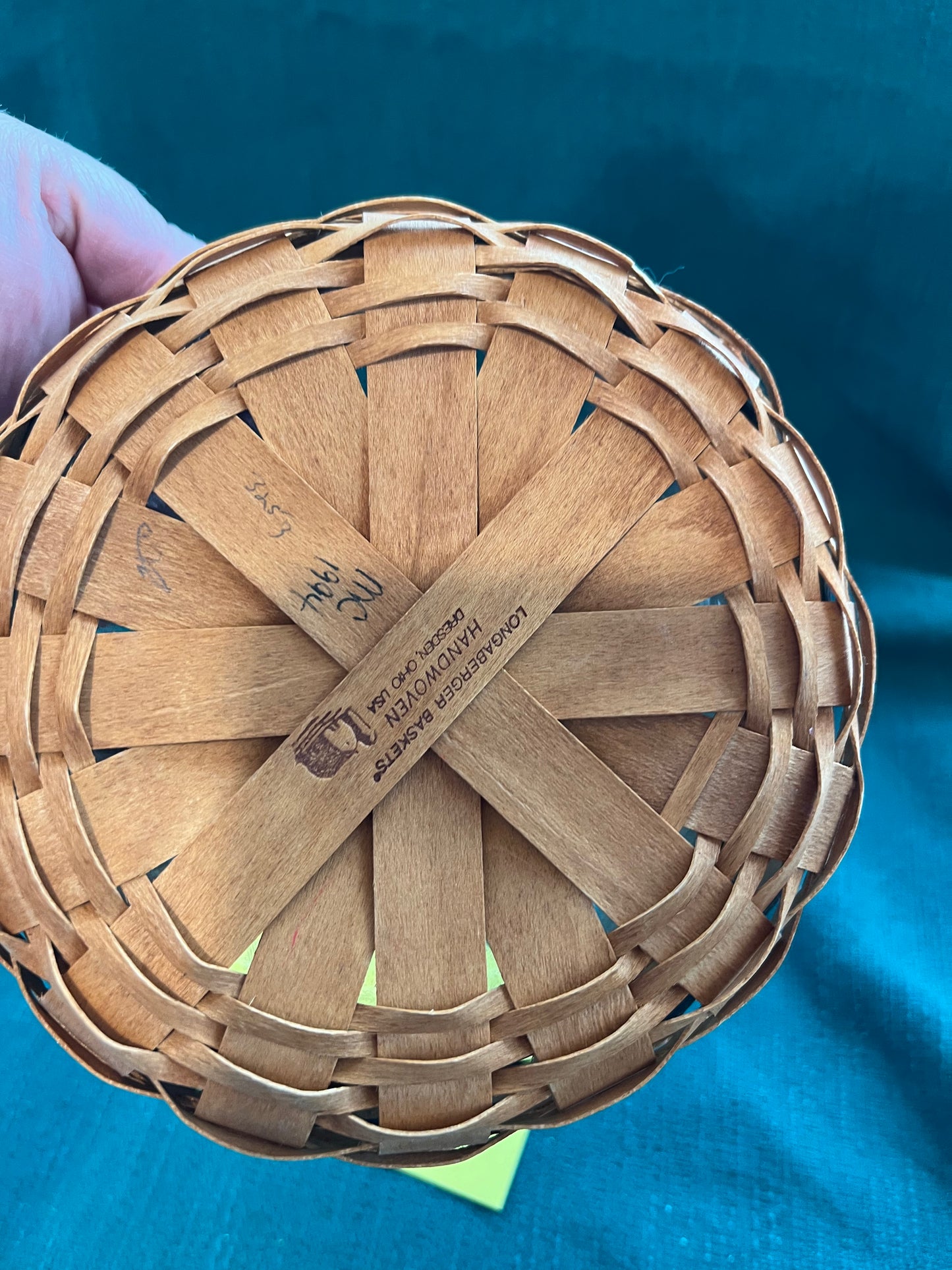 Longaberger heartland button basket with protector