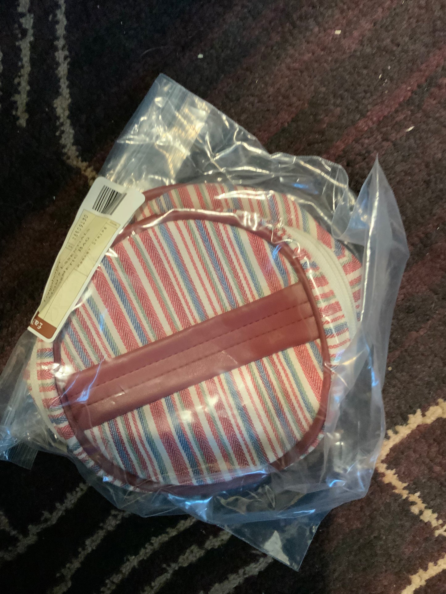 Longaberger mothers essentials tote in market stripe