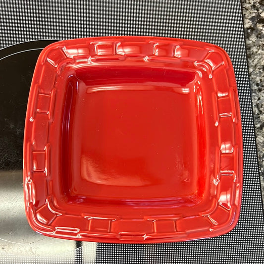 Longaberger tomato soft square bread and butter plate