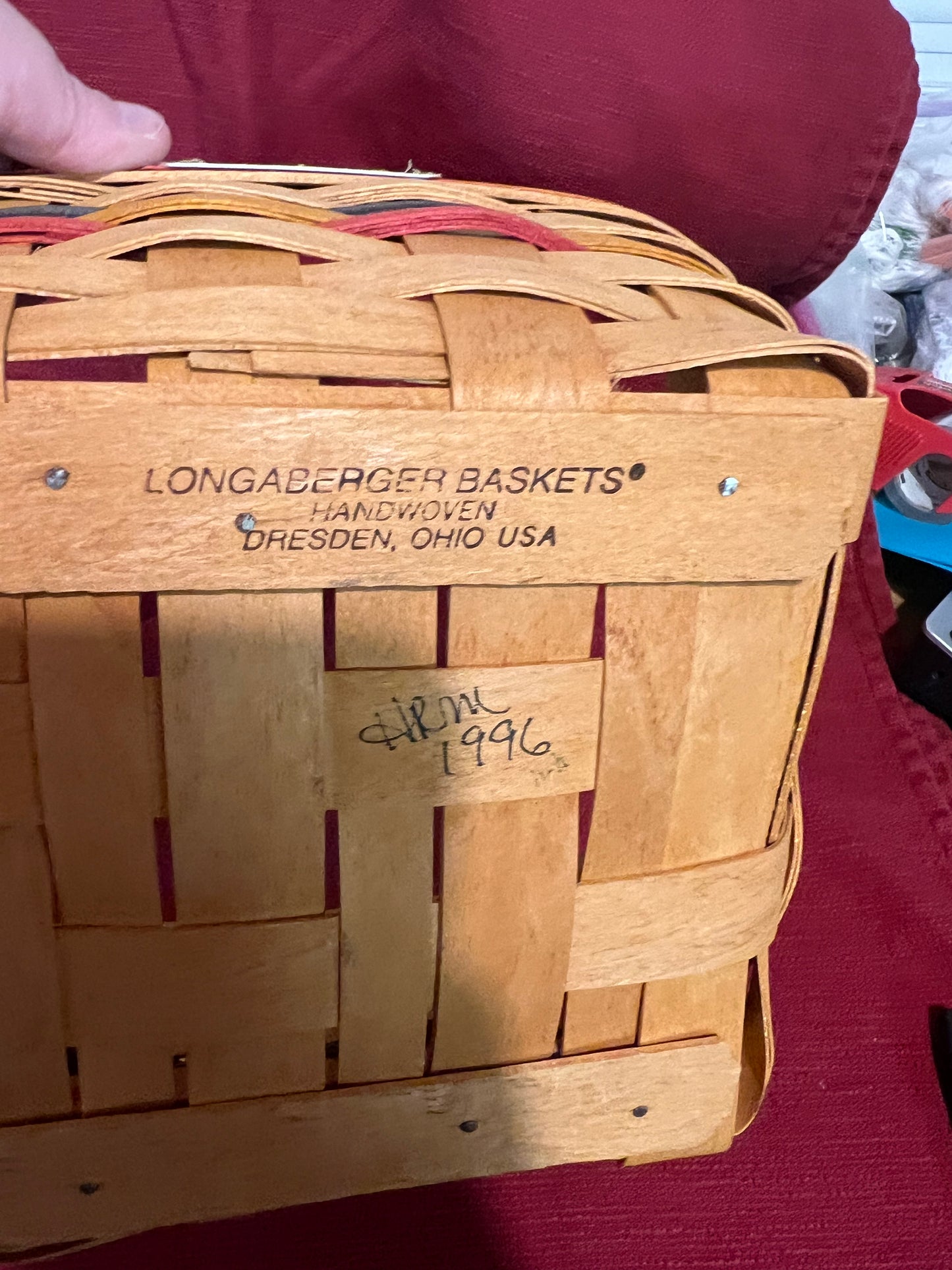 Longaberger 1996 bee basket