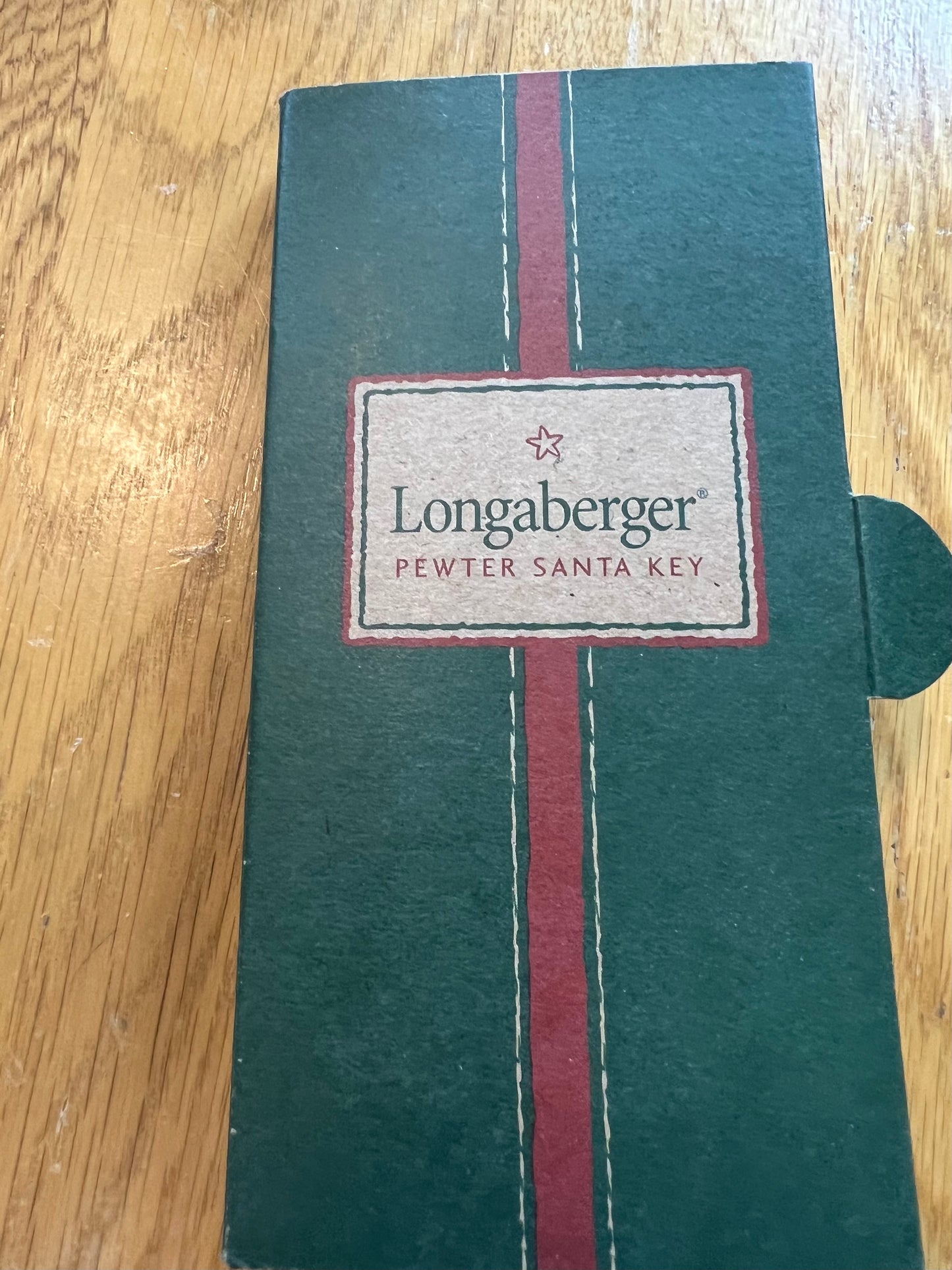 Longaberger pewter Santa key