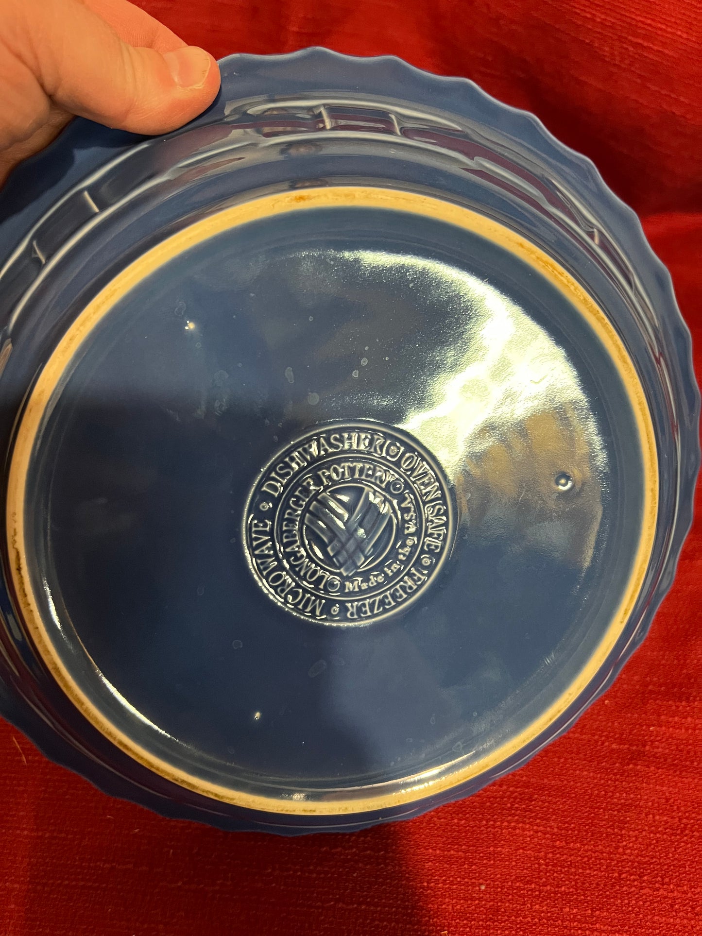 Longaberger cornflower pie plate