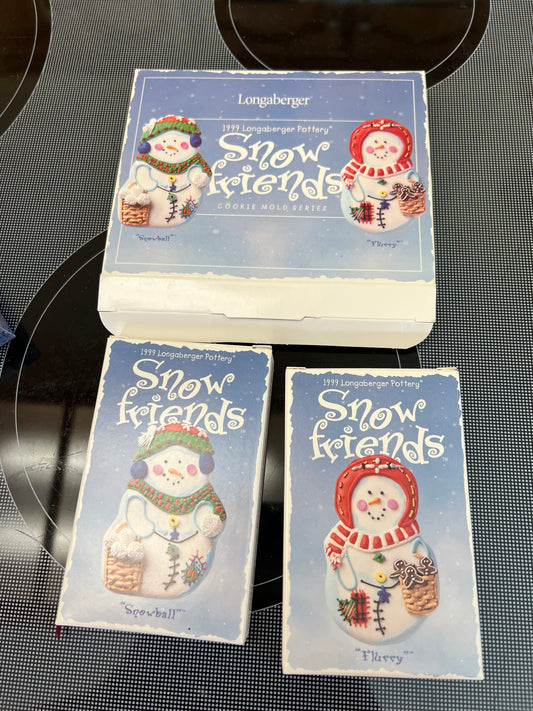 Longaberger snow friends cookie molds