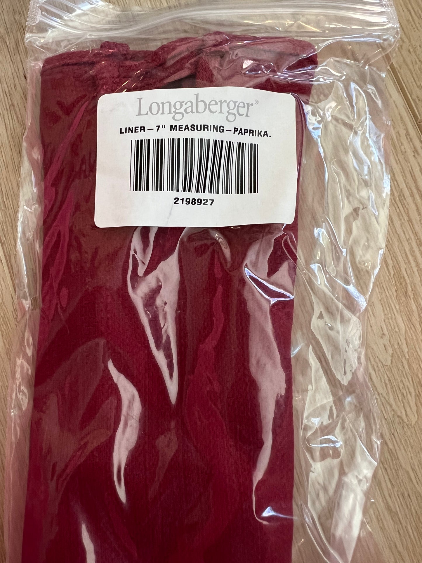 Longaberger 7” measuring liner in paprika