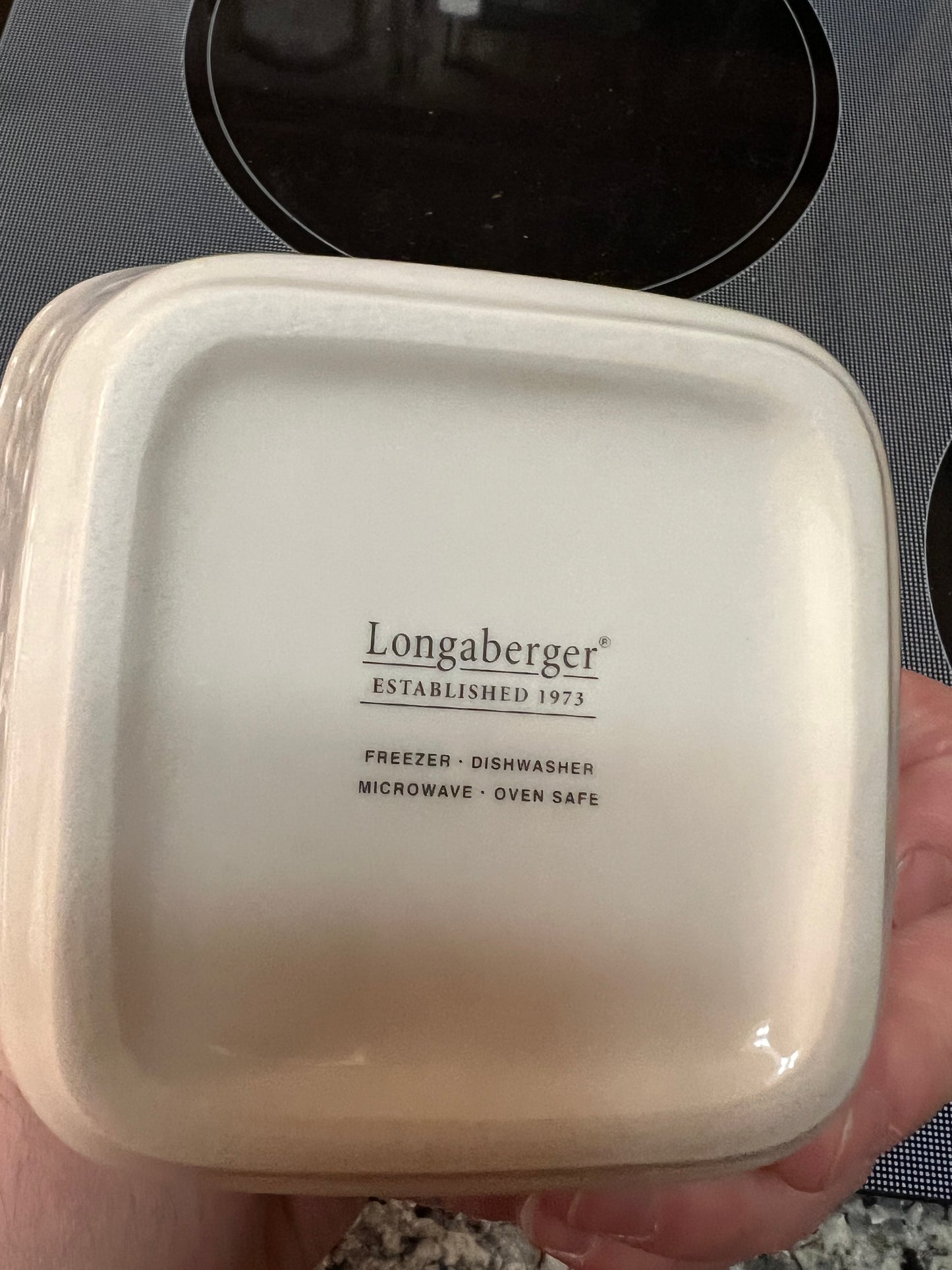 Longaberger natures garland small square bowl