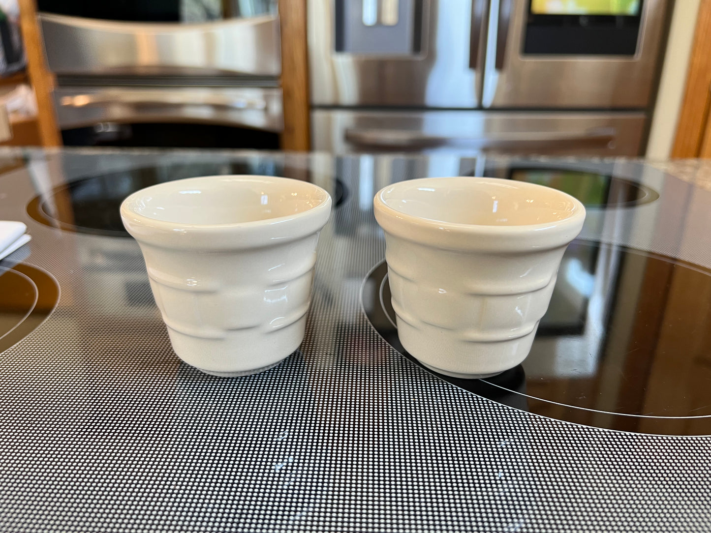 Longaberger pair of votives in ivory