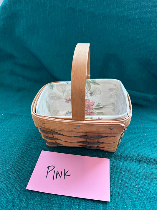 Longaberger Small chore signed Heartland basket with liner & protector