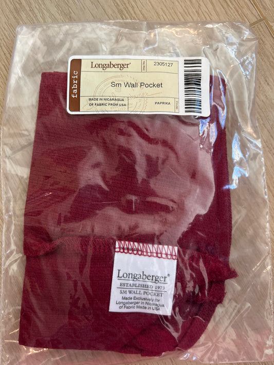 Longaberger Small wall pocket liner in paprika