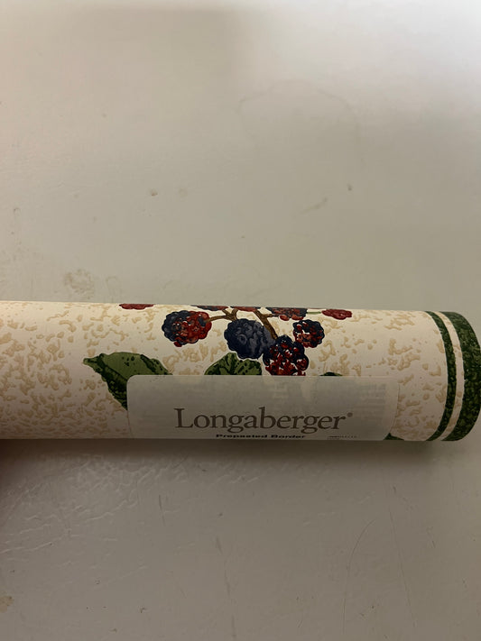 Longaberger fruit medley wallpaper border (green trim)