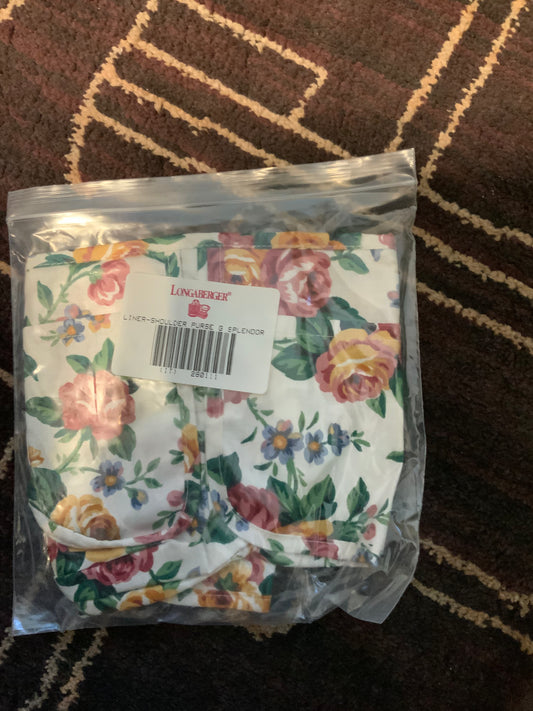 Longaberger shoulder purse liner in garden splendor
